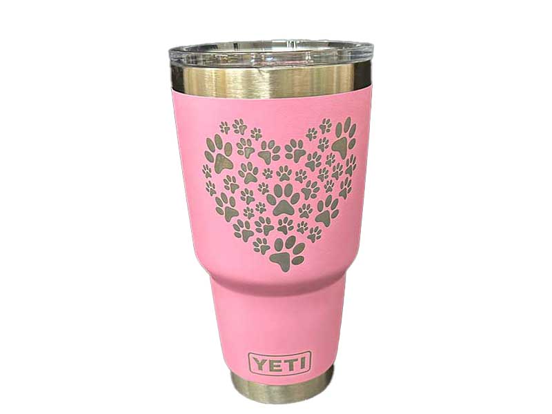 Yeti Rambler Tumbler - Heart Paw