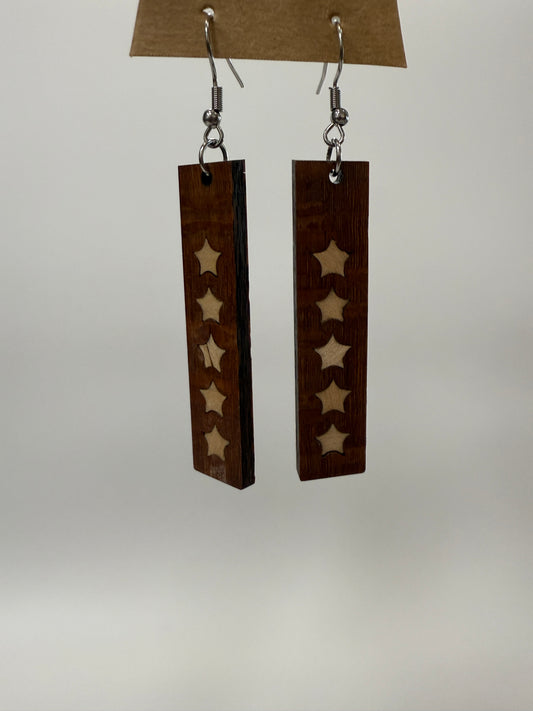 Earring - Star Inlay (dark)