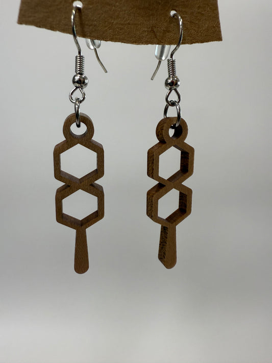 Earring - Hexagonal Drop (light)
