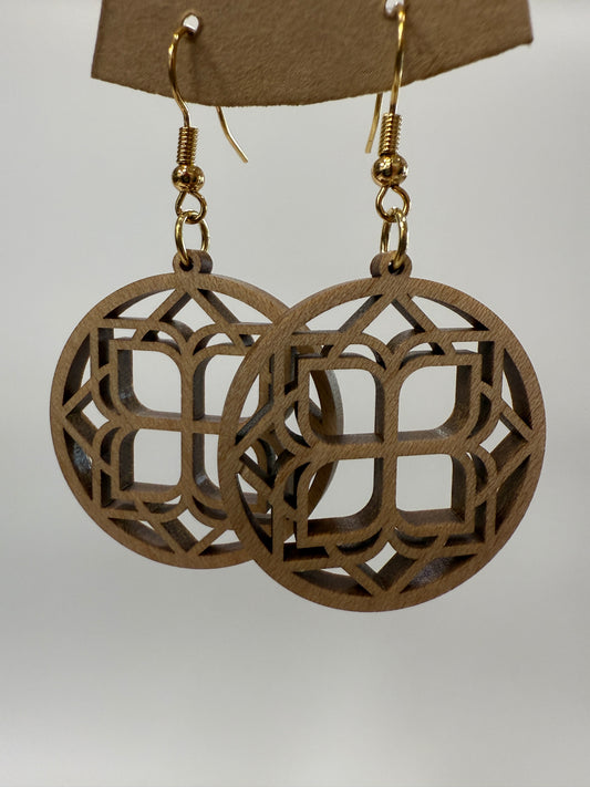 Earring - Deco Circle Celtic Flower (light)