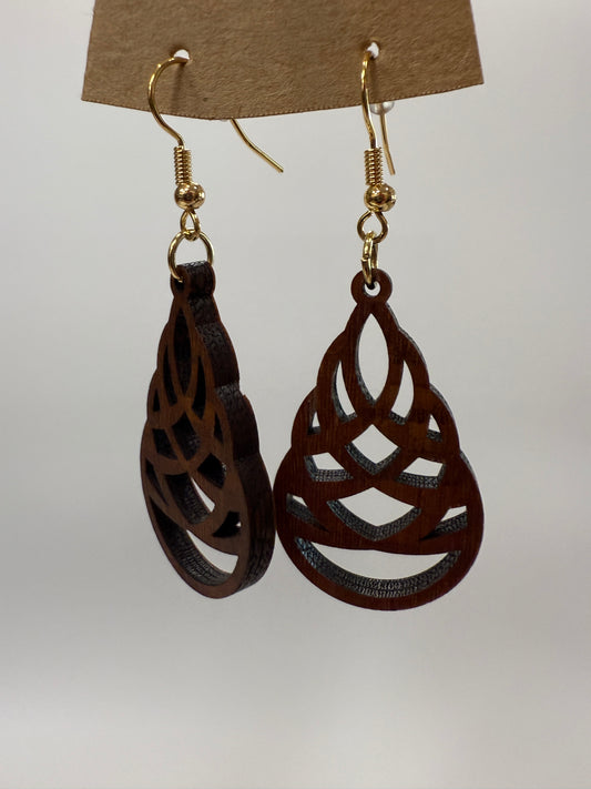 Earring - Deco teardrop (dark)