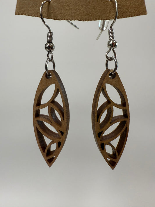 Earring - Elongated Floral (light)
