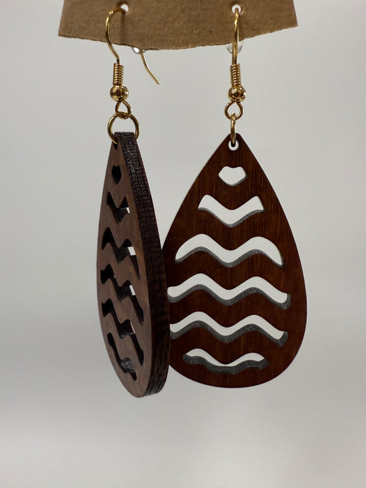 Earring - Tear Drop Waves
