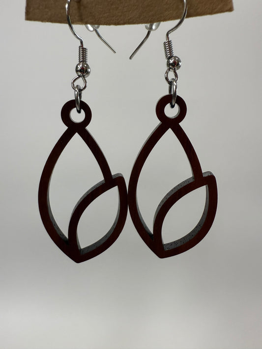 Earring - Minimalist Leaves (dark)